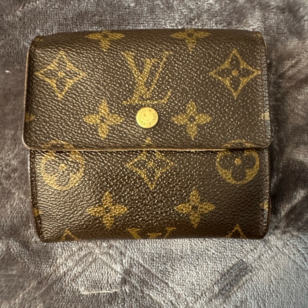 Vintage Louis Vuitton Monogram Coated Canvas Elise Square Wallet